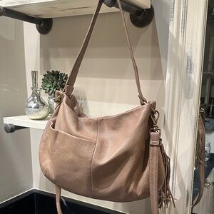 Hobo Tan Leather Shoulder Bag